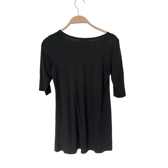 Eileen fisher black tunic Petite small rayon womens capsule - Picture 2 of 3